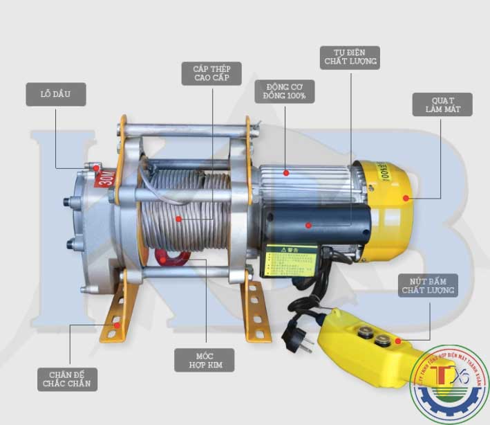 Tời mặt đất SGQZ 250 - 500Kg