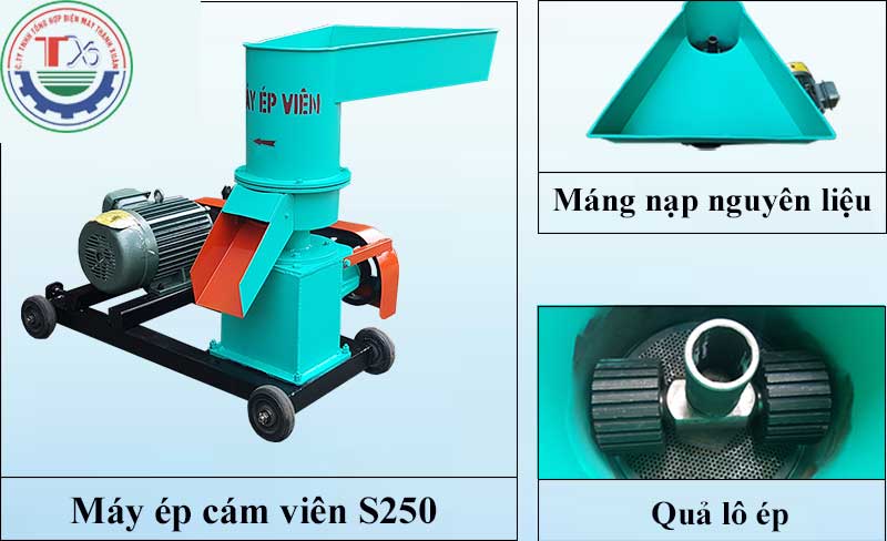 MÁY ÉP CÁM VIÊN TRỤC ĐỨNG S250