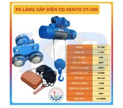 Pa lăng cáp điện CD 5 tấn 12m