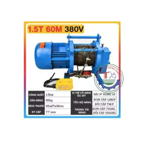 Tời mặt đất SHUANG GE 750kg - 1500kg/380v/60m