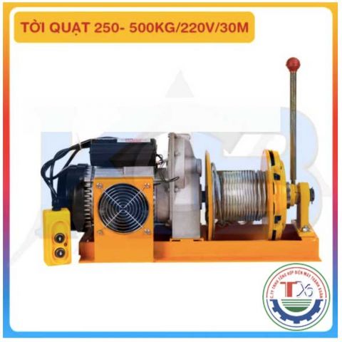 Tời quạt 250kg- 500kg/220v/30m